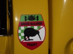 Bruce McLaren Trust sticker on the Lola Can Am car